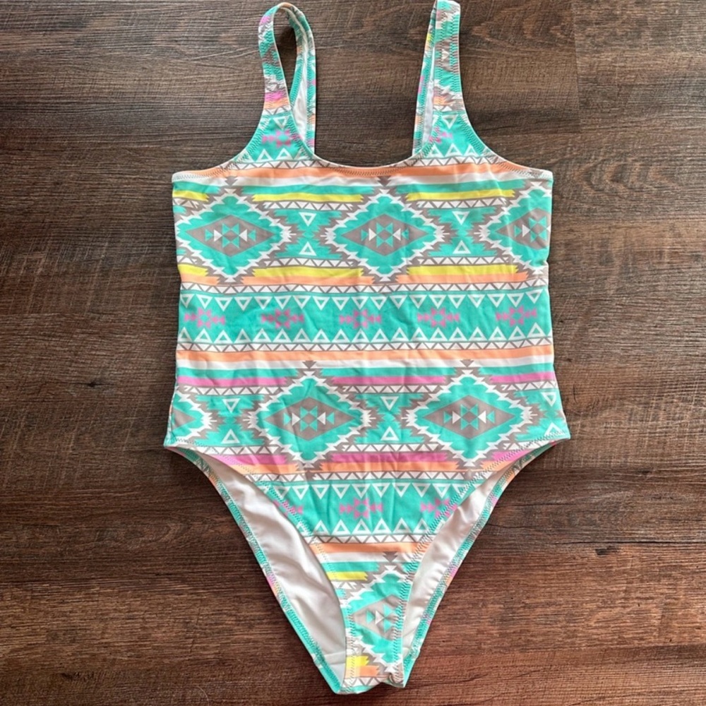 Chubbies Vibrant Patterned One Piece Aztec Swimsuit